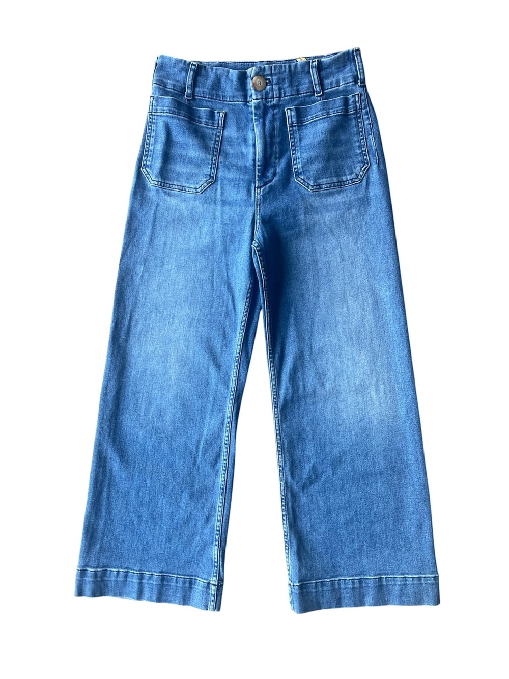Anthropologie Maeve Colette Jeans 29 High Rise Cropped Wide Leg Baggy Stretch - Picture 4 of 10